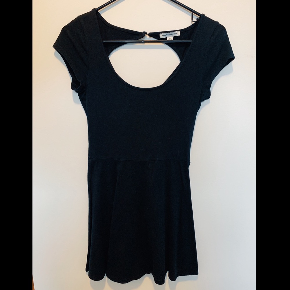 black fit & flare short sleeve skater dress!